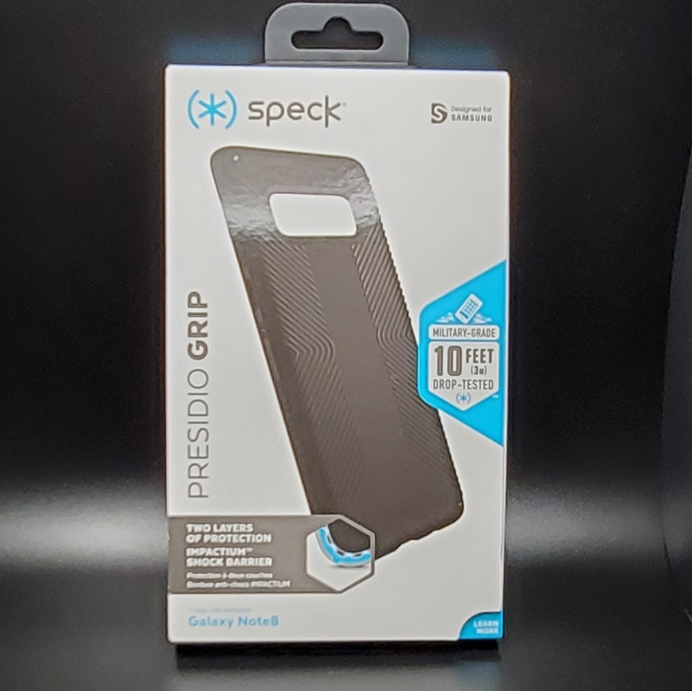 💙Speck Presidio Grip Cell Phone Case for Samsung Galaxy Note8 - Black